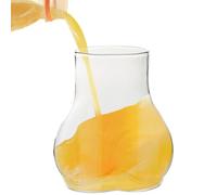 Kukecai Butt Shaped Glass Cup - Creative Body Shape Drinking Glass | 450ml Capacity, Bachelor Drinkware Decorations for Cocoa Water Beer Cocktails Juices Champagne Milk Wine Tea