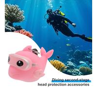 Kukecai Diving Regulator Attachments - Snorkel Mouthpiece Cover - Cartoon Dolphin Pendant Dust-proof Guard with Clip Glow-in-the-Dark for Beach Men Pond Professional