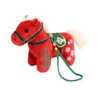 Kukecai Horse Stuffed Animal - 2026 Year Of The Horse Plush, Chinese New Year Blessing Souvenir, Horses Mascot Decoration For Car, Office, Store, Restaurant, Tabletop Display, Collectible Toy
