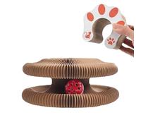 Kukecai Magic Organ Cat Scratcher Board, Foldable Cat Accordion Toy, Interactive Scratch Pad With Bell Ball, Indoor Kitty Accordion Toys For Scratching, Grinding Claw, Unle-ash Pet Nature Play Game