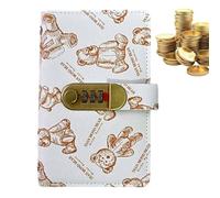 Kukecai Money Saving Book, Savings Challenge Binder with Password Lock, Mini Money Saving Wallet, Cash Planner Folder, Envelope Cash Notebook for Adults Kids Bill Management Penny Dollar