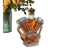 Kukecai Motorcycle Engine Wine Decanter, Glass Whisky Decanter Bottles, Vintage Liquor Aerator For Motorcycles Lovers, Funny Wine Bottle Liquor Dispenser For Men Dad Kitchen Restaurant Desk Decor