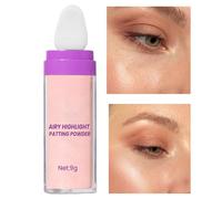 Kukecai Powder Highlighter | Patting Glitter Powder,Waterproof Smooth 9g Highlighter Makeup for Cheeks, Face, Hair for Daily and Festival