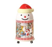 Kukecai Stuffed Animal Storage Tube, Snowman Shaped Transparent Plush Toy Storage Tube With Wheels, Cute Soft Toy Organizer Bin Display, Stackable Soft Toys Holder For For Bedroom Nursery Living Room
