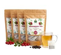 KUKER Bearberry Tea - Uva Ursi Kidney Cleanse & Urinary Tract Detox - Natural Tea Detox with Arctostaphylos Uva Ursi, 20 Bags - 4 Pack