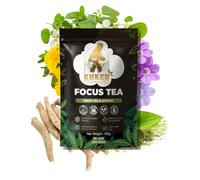 KUKER Focus Tea Loose Leaf 100g - Brain Boost Herbal Mix with Green Tea, Brahmi, Ashwagandha & Rosemary - Natural Nootropic for Mental Clarity & Concentration