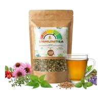 KUKER ImmuniTea Immune Support Tea 100g Loose Leaf - Herbal Immune Tea with Rose Hips, Nettle, Thyme & Wild Basil - Defence Tea for Daily Wellness - Decaffeinated Detox for Metabolism & Immune Support