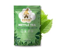 KUKER Nettle Leaf Tea - 30 Tea Bags | Pure Stinging Nettle Herbal Tea | Rich in Vitamins A, B, C, D, E, K & Minerals | Kidney Support | Caffeine-Free | Non-Bleached Bags in Resealable Aluminum Pack