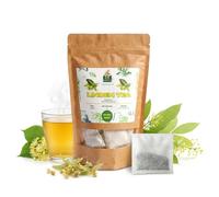 KUKER Premium Linden Tea, Linden Flower Detox Ultimate Health with Linden - Herbal Blend for Immune Boost - Detox & Wellness in Herbal Tea Bags, Tea Moments Tila Flower - 20 Tea Bags, 30g