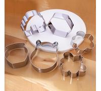 KUKIFUN 6Pcs Bee Cookie Cutters Set, Beehive,Honey Jar,Winnie Bear,Flower Shapes Stainless Steel Biscuit Molds for Baking Muffins Biscuits Sandwiches Fondant Birthday Party Decorations