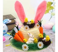 Kukigo Easter Bonnet Kit,DIY Easter Hat for Kids Boys Girls Gifts,Easter Handmade DIY Hat,Easter Cartoon Cap,Easter Bonnet Hat for Children's Easter Craft Supplies Decorations (Color 1)