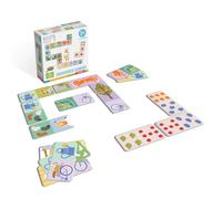 KUKIKUK Domino Game in the Garden - Educational Educational Game from 2 Years - Promotes Logical Thinking & First Rule Understanding - Large, Stable Playing Cards - Ideal Game for Family Afternoons