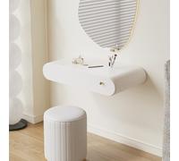 KUKIXKK Floating Makeup Drawers,Wall-Mounted Desk Vanity,Floating Drawer,Modern Simple Vanity Desk Storage Cabinet,Floating Nightstand Bedside Table for Bedroom(80x40x16cm)