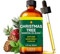 Kukka Christmas Tree Essential Oil Blend - 60ml - Spearmint, Cedarwood, Pine Needle - Christmas Wreath Fragrance Oil for Holiday Cheer - Holiday Gifts Diffuser, Candle Making, Long Lasting Scents