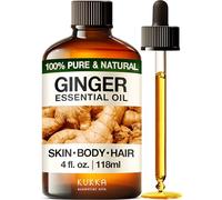 Kukka Ginger Essential Oil for Hair, Skin - 118ml - 100% Pure Natural for Soap Making Scent DIY, Spicy, Warming Scent, Nutrient Rich for More Healthy & Vibrant Lifestyle