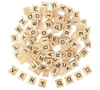kukmakri 1800 PCS Pine Wood Mini Wooden Scrabble Tiles A - Z Capital Letters & Blanks for Crafts, Wall Decor, Phonics & Spelling, Ages 0+