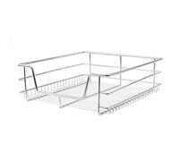 Monster Shop 4 X KUKoo Kitchen Pull Out Storage Baskets Â 500Mm Wide Cabinet, Silver