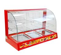 KuKoo 90cm Wide Glass Food Warmer - Red