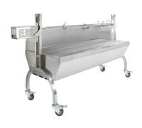 KUKoo 10651 Hog Roaster 90Kg Motor With Windshield - Silver, Silver