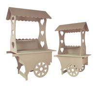 Monster Shop KUKoo Candy Cart Bundle Wedding Sweet Stalls, Brown