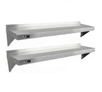 2 X KUKoo Stainless Steel Shelves 1400Mm X 300Mm, Silver