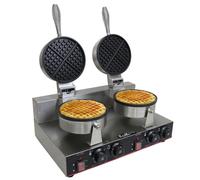 KuKoo Double Waffle Maker Commercial Catering Kitchen Non-Stick Plates