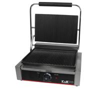 Grooved Panini Press Ribbed Contact Grill Toaster Sandwich Commercial Machine