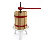 KuKoo Manual Apple Fruit Press for Homemade Juice, Wine & Cider Making, 6 Litre, Wooden Red