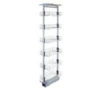 Pull Out Kitchen Larder Soft Close Slide Out Storage Baskets Metal 190-220cm H, 46cm D