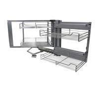 KuKoo Right Hand Corner Kitchen Pull Out Baskets, 90-100cm Cabinet 4 Metal Slide Out Storage Drawers…