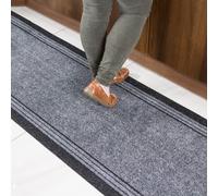 Kukoon 3ft - 39ft Long Grey Hallway Runner Rug Stair Carpet Mat | Size: 66 cm x 274 cm Kukoon Grey 66 cm x 274 cm