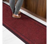 Kukoon 3ft - 39ft Long Red Hallway Runner Rug Stair Carpet Mat | Size: 66 cm x 366 cm Kukoon Red 66 cm x 366 cm