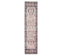 Kukoon Beige Bordered Distressed Hallway Runner Rug Non Slip & Washable in Natural | Size: 60 cm x 240 cm Kukoon Natural 60 cm x 240 cm