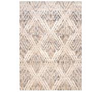 Kukoon Beige Pastel Blue Distressed Diamond Area Rug | Size: 80 cm x 150 cm Kukoon Beige 80 cm x 150 cm
