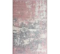 Kukoon Blush Pink Grey Distressed Abstract Living Area Rug in Light Pink | Size: 80 cm x 150 cm Kukoon Light Pink 80 cm x 150 cm