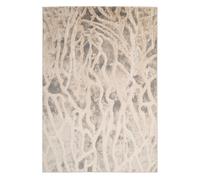 Kukoon Greige Metallic Marble Coral Reef Textured Lustre Sheen Rug in Silver | Size: 160 cm x 230 cm Kukoon Silver 160 cm x 230 cm