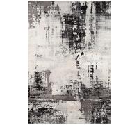 Kukoon Silver Grey Modern Distressed Abstract Rug in Metallic Silver | Size: 80 cm x 150 cm Kukoon Metallic Silver 80 cm x 150 cm