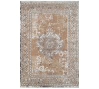 Kukoon Warm Beige Distressed Traditional Medallion Bordered Rug | Size: 190 cm x 280 cm Kukoon Beige 190 cm x 280 cm