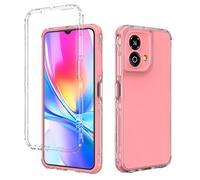 Kukoufey Compatible with ZTE Blade A35e Case Cover,3-in-1 Drop-Proof and Shock-Absorbing Compatible with ZTE Blade A35e Z2466 Phone Protective Case Pink