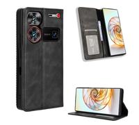 Kukoufey Compatible with ZTE Nubia Z60 Ultra Leather Case,Flip Leather Wallet Cover Compatible with ZTE Nubia Z60 Ultra 5G NX721J Case Black