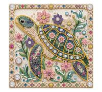 KUKUDEM Sea Turtle Pearl Painting Kits for Adults, Diamond Art 30×30cm | 5D Special Shape Diamond Art Kits for Beginners, Crystal Rhinestones Diamond Painting for Home Wall Decoration Gift