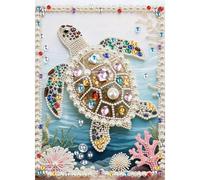 KUKUDEM Sea Turtle Pearl Painting Kits for Adults, Diamond Art 30×40cm | DIY 5D Diamond Painting Kit for Beginner, Bead Art Kits Pearl Painting for Wall Decor, Creative Stress Relief Gift Home Decor