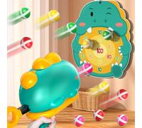 KukuFun Kids Dinosaur Shooting Game Toys for 3-6 Years Old Boys, 12 Sticky Balls, 1 Dinosaur Launcher, 1 Board, Indoor & Outdoor Toys for Boys