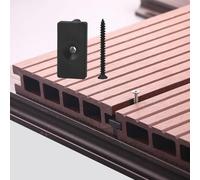 KUKUJIWA 102PCS Composite Decking Clips Plastic, Hidden Fasteners Fence Panel Clips,6mm Fastener Board Clip with 102PCS Screws