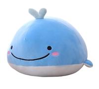 KUKUShining Blue Whale Plush Toy, Cute Soft Plushie Ocean Aquatic Stuffed Animals Hugging Pillow Doll For Kids Gift Birthday(22cm/8.7in)