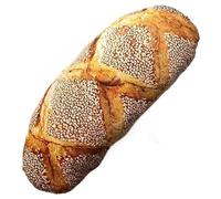 KUKUShining Bread Plush, Artificial Sesame Bread Pillow Stuffed Soft Baguette Cushion Food Plushie Toy for Home Kitchen Ornament(SesameBread,55cm/21.7in)