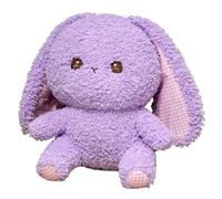KUKUShining Bunny Plush, Soft Cuddly Stuffed Animals Rabbit Plushie Toy with Floppy Ears Dolls Fluffy Friends for Cuddling Playing(Purple)