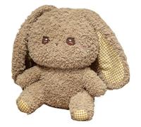 KUKUShining Bunny Plush, Soft Cuddly Stuffed Animals Rabbit Plushie Toy with Floppy Ears Dolls Fluffy Friends for Cuddling Playing(Brown)
