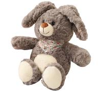 KUKUShining Bunny Plush, Soft Lop Eared Rabbit Stuffed Animal Doll Cuddly Companion Huggable Plushie Toy for Kids Babies(Grey)