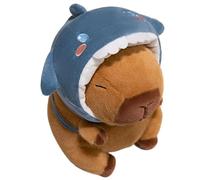 KUKUShining Capybara Plush, Cuddly Stuffed Animal Doll with Headgear Backpack Capybaras Hugging Pillow Plushies Toy for Kids(Blue,20cm/7.8in)